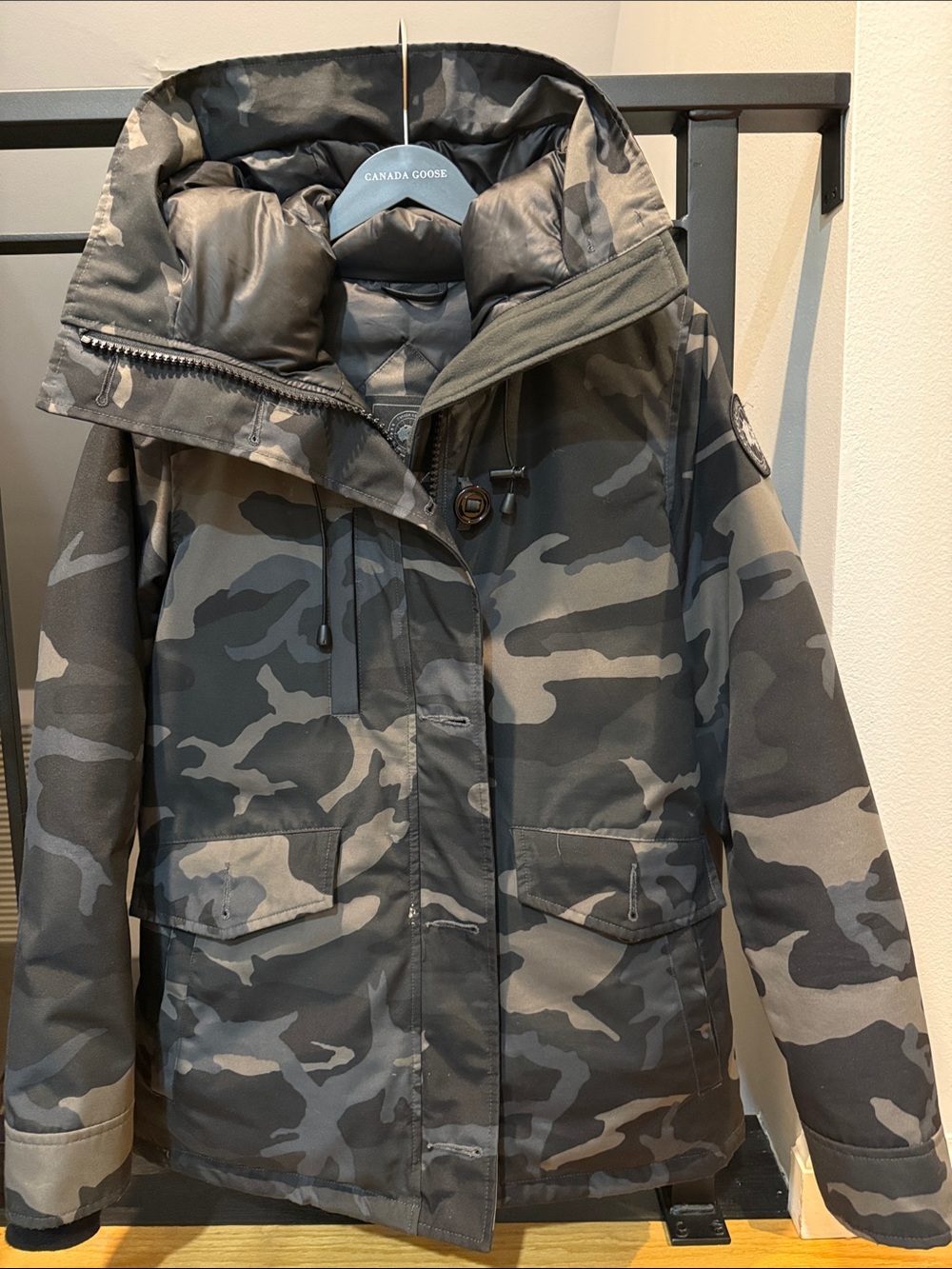 Canada Goose Black Camo Down Parka – Size Small